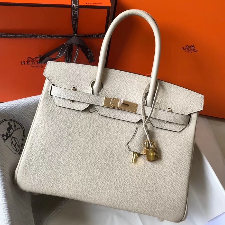 Hermes Beton Clemence Birkin 35cm Bag