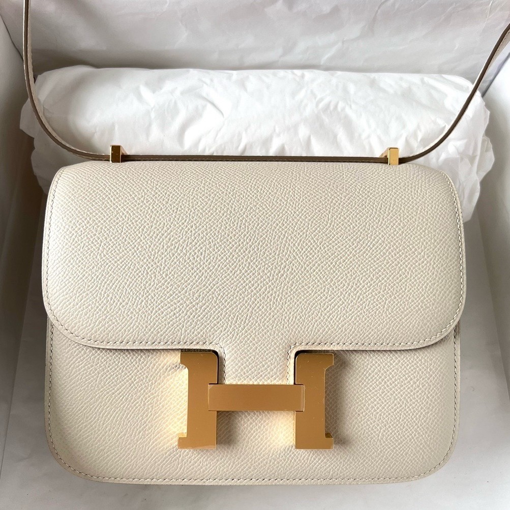 Hermes Constance 1 18 Mirror Bag In Nata Epsom Calfskin