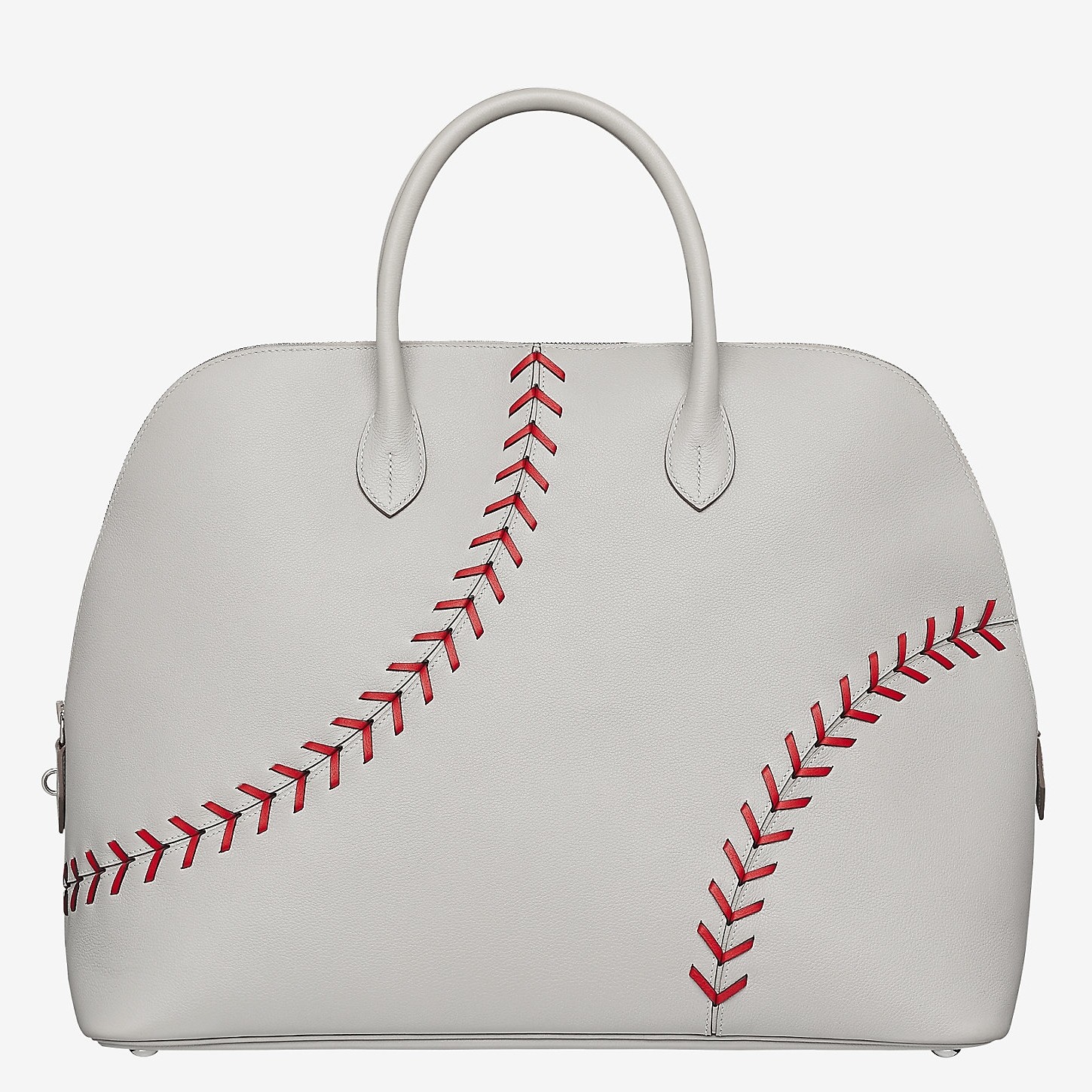 Hermes Gris Perle Bolide 1923 45 Baseball Bag